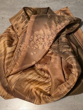 Lovely Silk Scarf, Handmade Browns Abstract Dyed